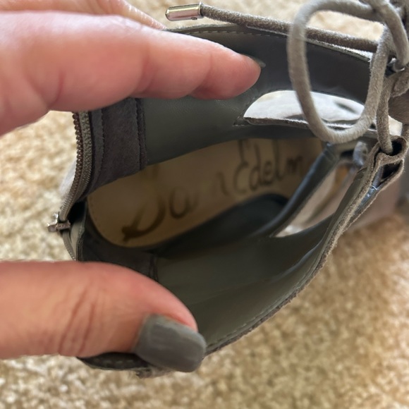 Sam Edelman Gray Suede Wedge Sandals - Picture 4 of 4